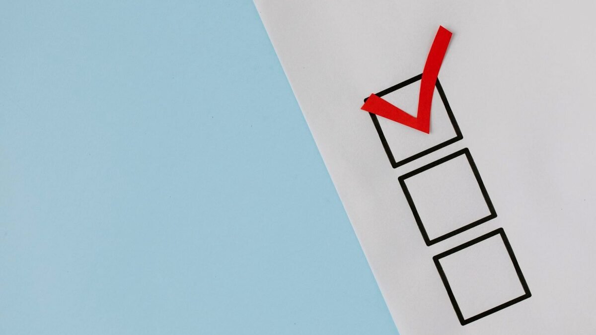 A paper checklist with a single red tick, like a product test that was never fully done