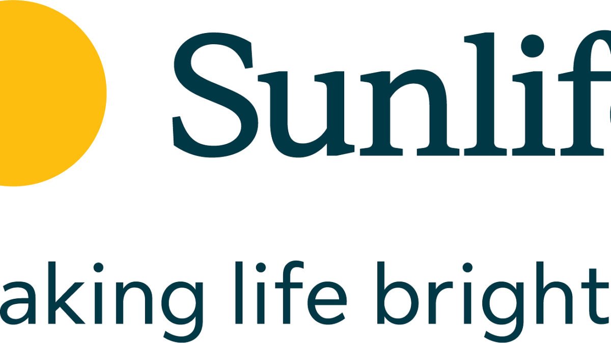 The new Sunlife logo with the simplified sun globe